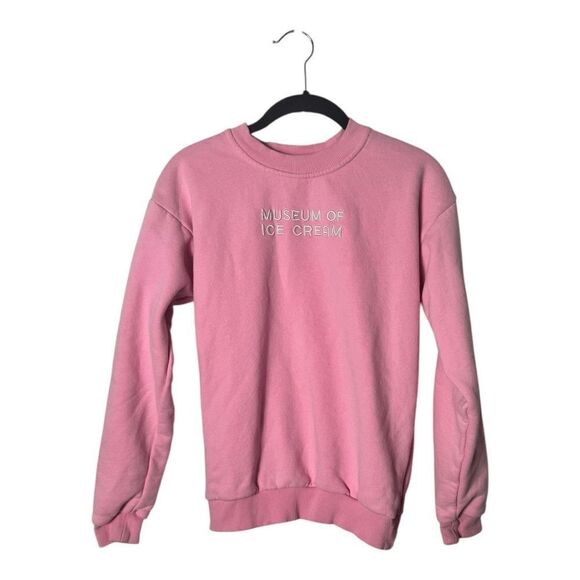 Museum of Ice Cream Pink Crewneck Sweatshirt Size S White Lettering - Picture 3 of 6